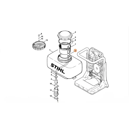 STIHL  Okrągły pierścień uszczelniający 120x5 9645 945 8971